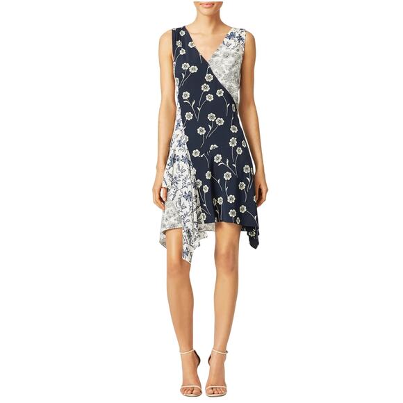 Derek Lam 10 Crosby Asymmetrical Patchwork Dress Size 4 - Picture 1 of 7